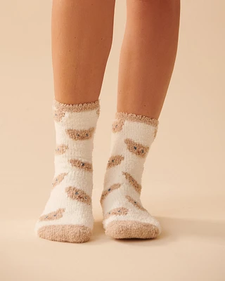 Ens. de 2 paires de bas en chenille recyclée