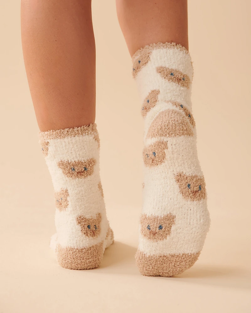 Ens. de 2 paires de bas en chenille recyclée