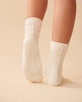 Ens. de 2 paires de bas en chenille recyclée