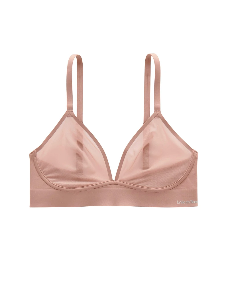 Bralette en résille transparente
