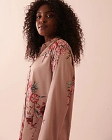 Satin Long Sleeve Button-down Shirt