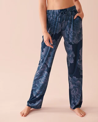 Pantalon bordure de dentelle en fibres recyclées