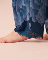 Recycled Fibers Lace Trim Pants