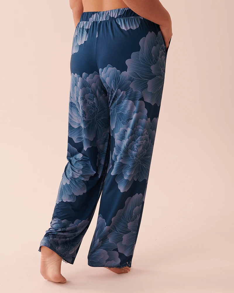Recycled Fibers Lace Trim Pants