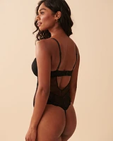Swiss Dot Mesh and Lace Push-up Teddy