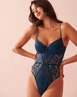 Lace and Mesh Push-up Teddy