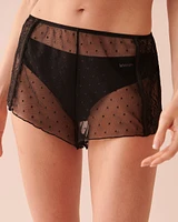Swiss Dot Mesh and Lace 2-piece Set