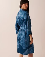 Kimono bordure de dentelle en fibres recyclées
