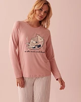 Chandail manches longues ultra doux à motif hibou