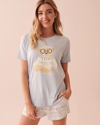 T-shirt ourson intello ultra doux