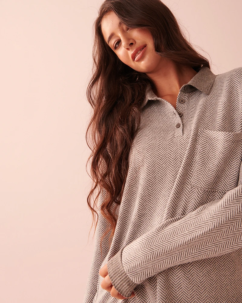 Chandail manches longues en tricot doux