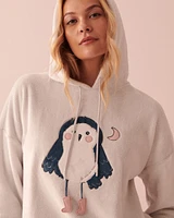 Chandail en peluche douce à motif hibou