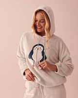 Chandail en peluche douce à motif hibou