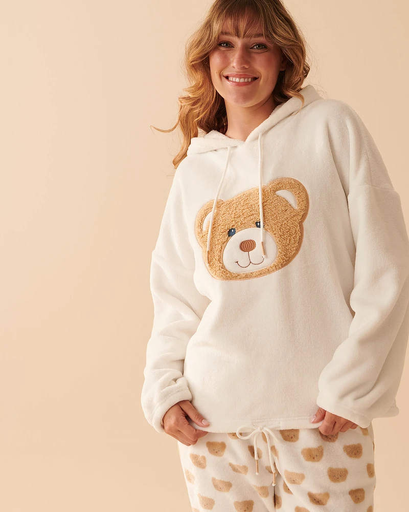 Chandail en peluche douce à motif ourson