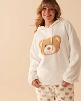 Chandail en peluche douce à motif ourson