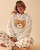 Chandail en peluche douce à motif ourson