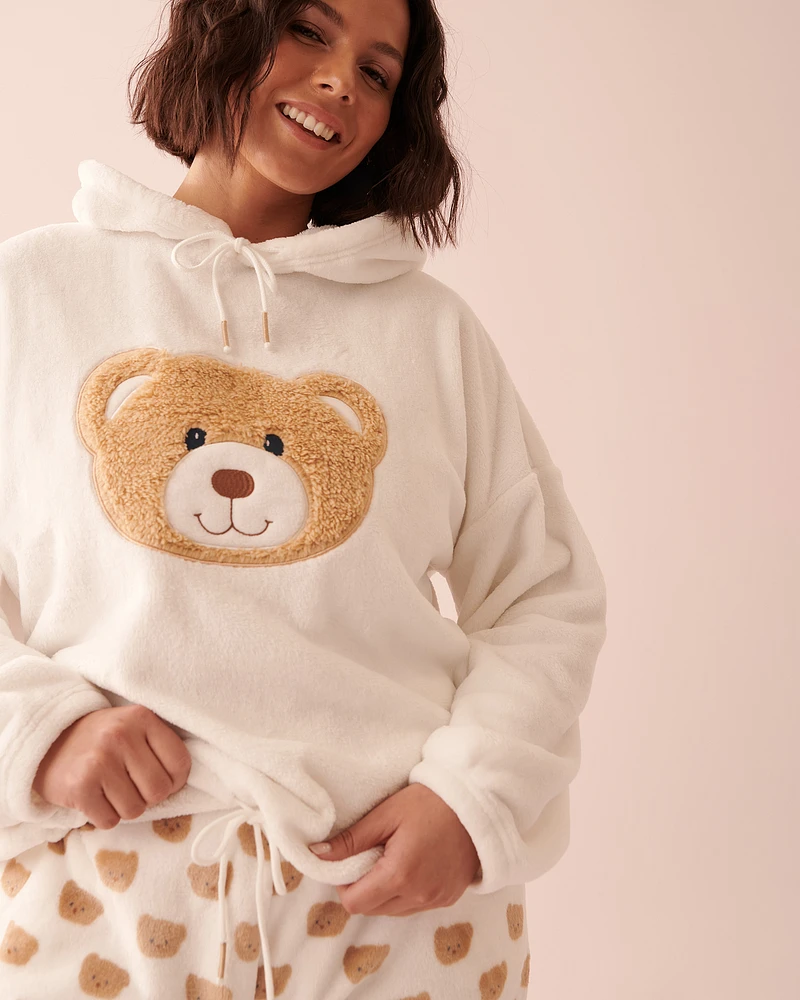 Chandail en peluche douce à motif ourson