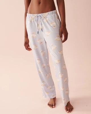 Pantalon de pyjama ultra doux à motif ourson intello