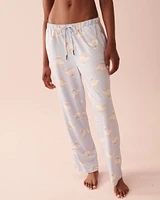 Pantalon de pyjama ultra doux à motif ourson intello
