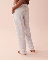 Pantalon de pyjama ultra doux à motif ourson intello