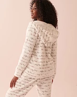 Cardigan à capuchon en peluche douce