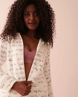 Cardigan à capuchon en peluche douce