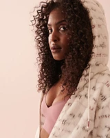 Cardigan à capuchon en peluche douce