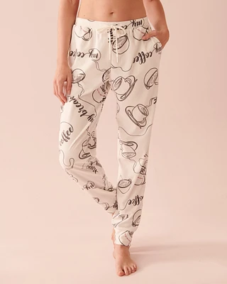 Pantalon de pyjama jogger en velours luxueux