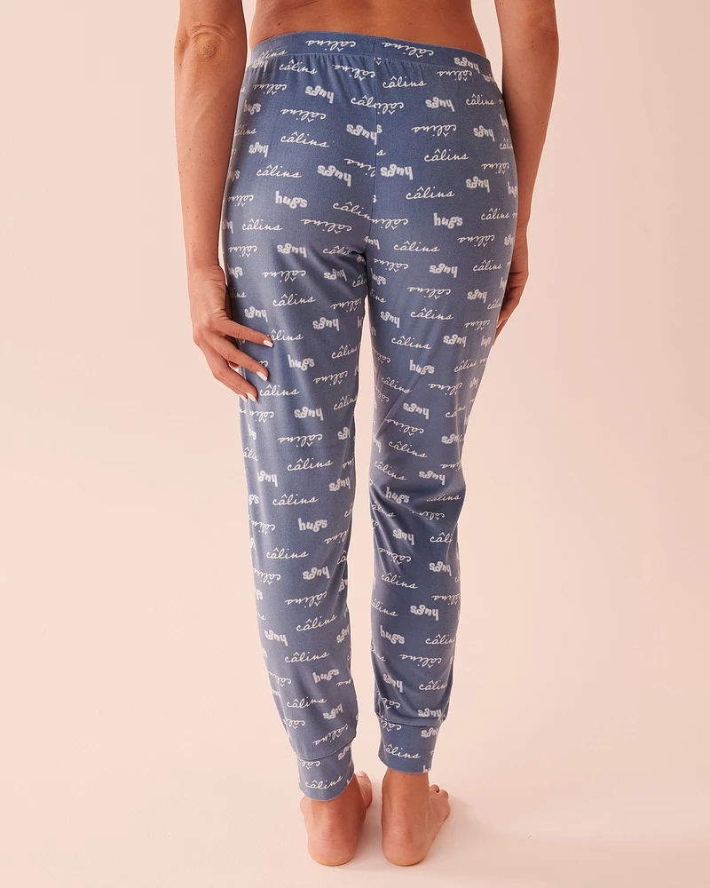 Pantalon de pyjama jogger en velours luxueux