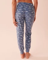 Pantalon de pyjama jogger en velours luxueux