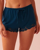 Short en modal bordure de dentelle
