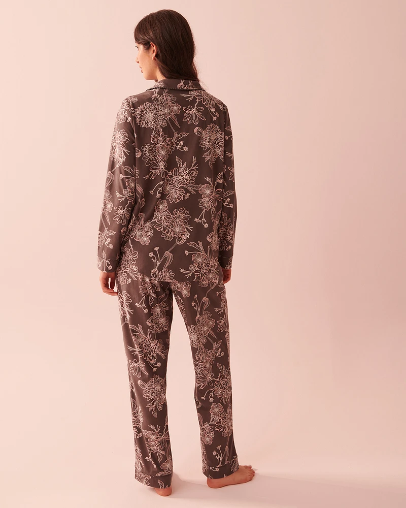 Ensemble pyjama chemisier luxueux en flanelle