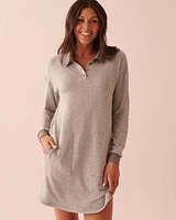 Chemise de nuit manches longues en tricot doux