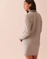 Chemise de nuit manches longues en tricot doux