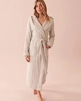 Soft Knit Quilted Hooded Robe