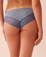 Cotton and Scalloped Lace Detail Hiphugger Panty