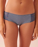 Cotton and Scalloped Lace Detail Hiphugger Panty
