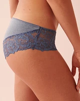 Cotton and Scalloped Lace Detail Hiphugger Panty