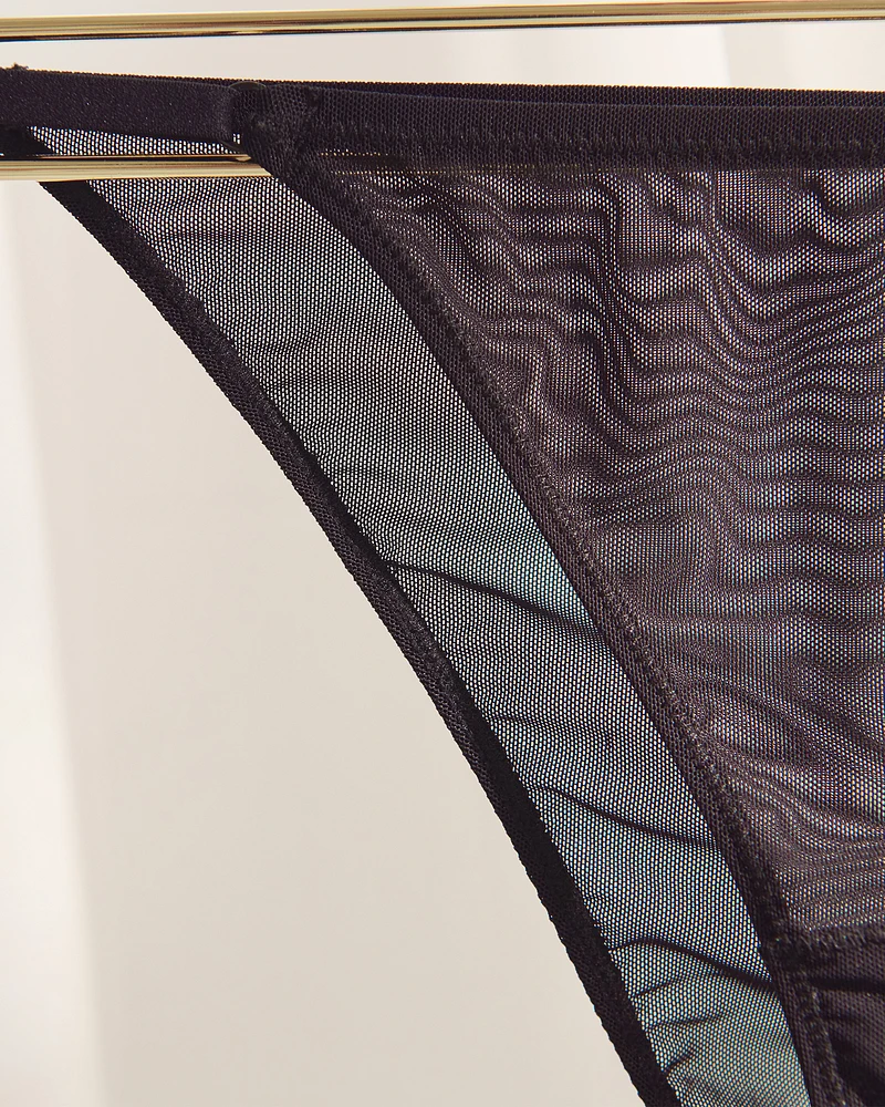 Culotte bikini ajustable en résille