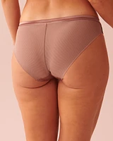 Culotte bikini détails de dentelle et satin