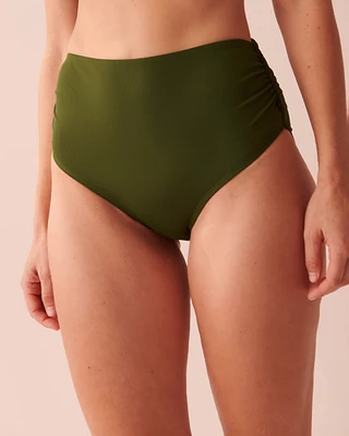 Bas de bikini taille haute plissée SAMPIERI