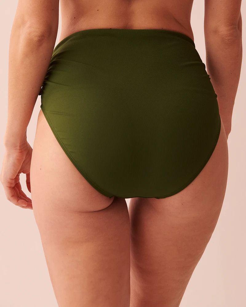 Bas de bikini taille haute plissée SAMPIERI
