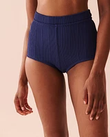 Bas de bikini garçonne texturé