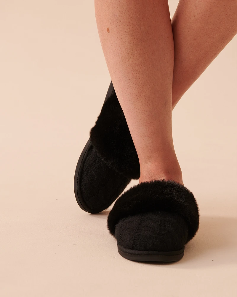 Pantoufles mules en tricot
