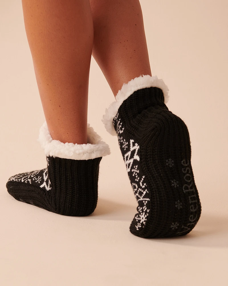 Winter Print Knitted Socks