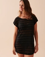 Shadow Stripe Mesh Tunic
