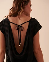 Shadow Stripe Mesh Tunic