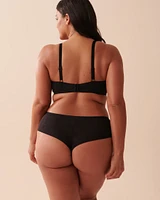 Soutien-gorge sans doublure résille et dentelle chatoyante
