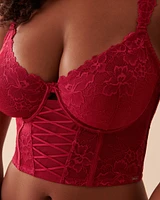 Soutien-gorge corset sans doublure en dentelle