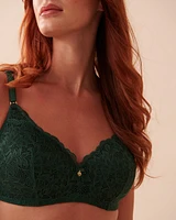 Soutien-gorge doublure légère sans armatures dos lisse en dentelle